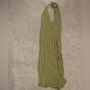 Long dress with small slit on left side